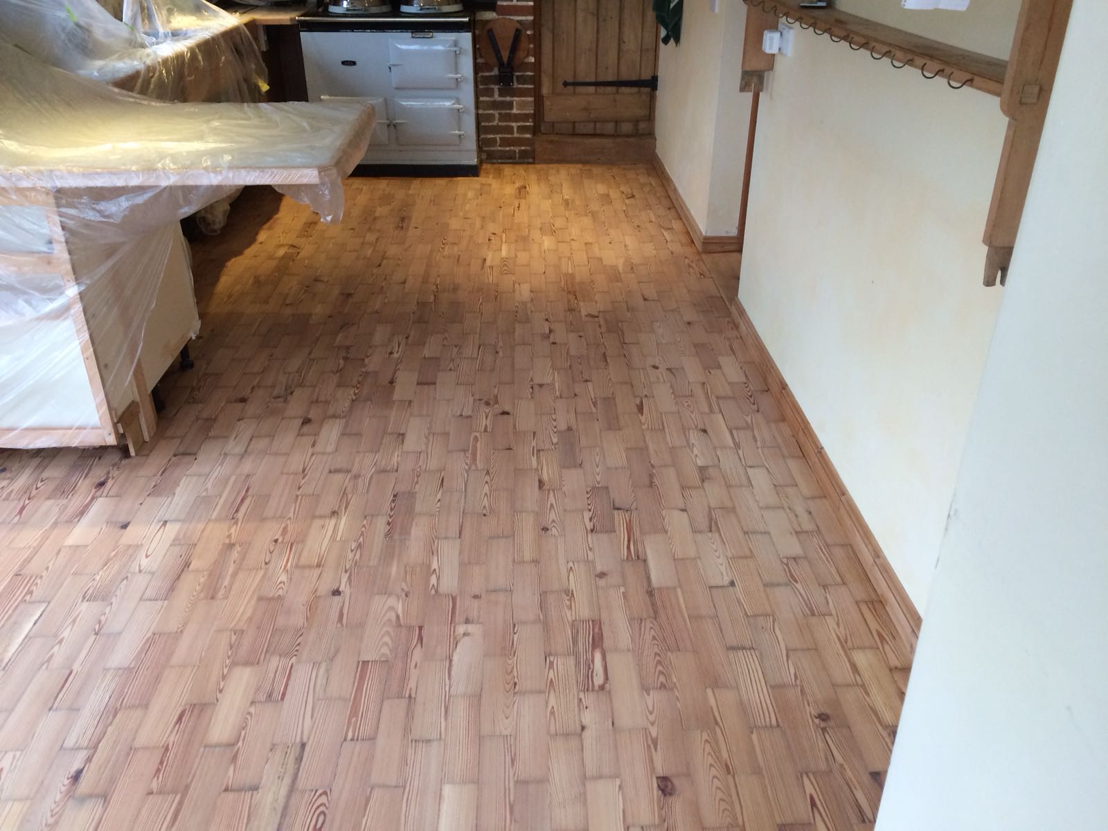 Pine Brick Affect Parquet Restoration & Finish, Southampton
