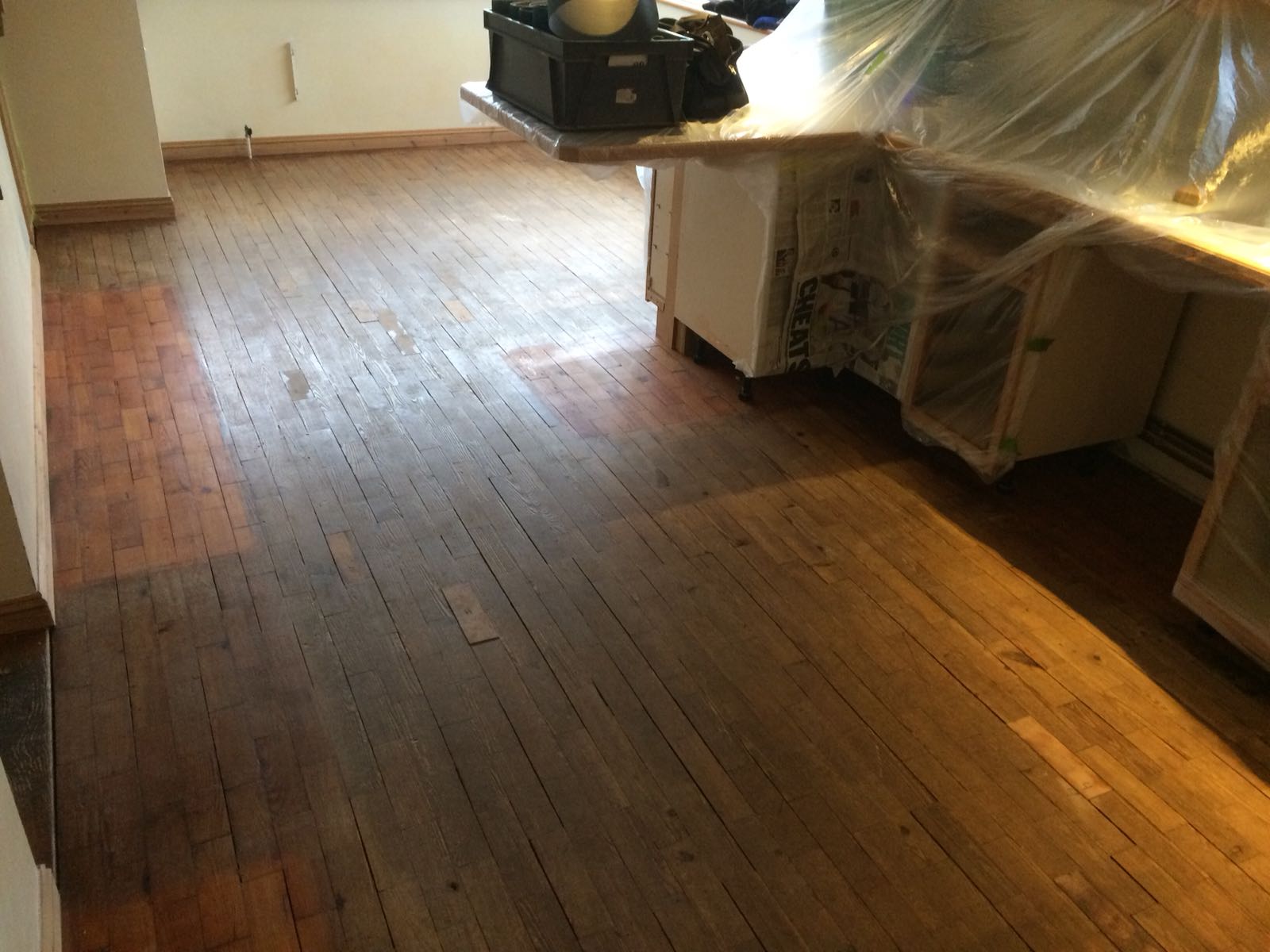 Pine Brick Affect Parquet Restoration & Finish, Southampton