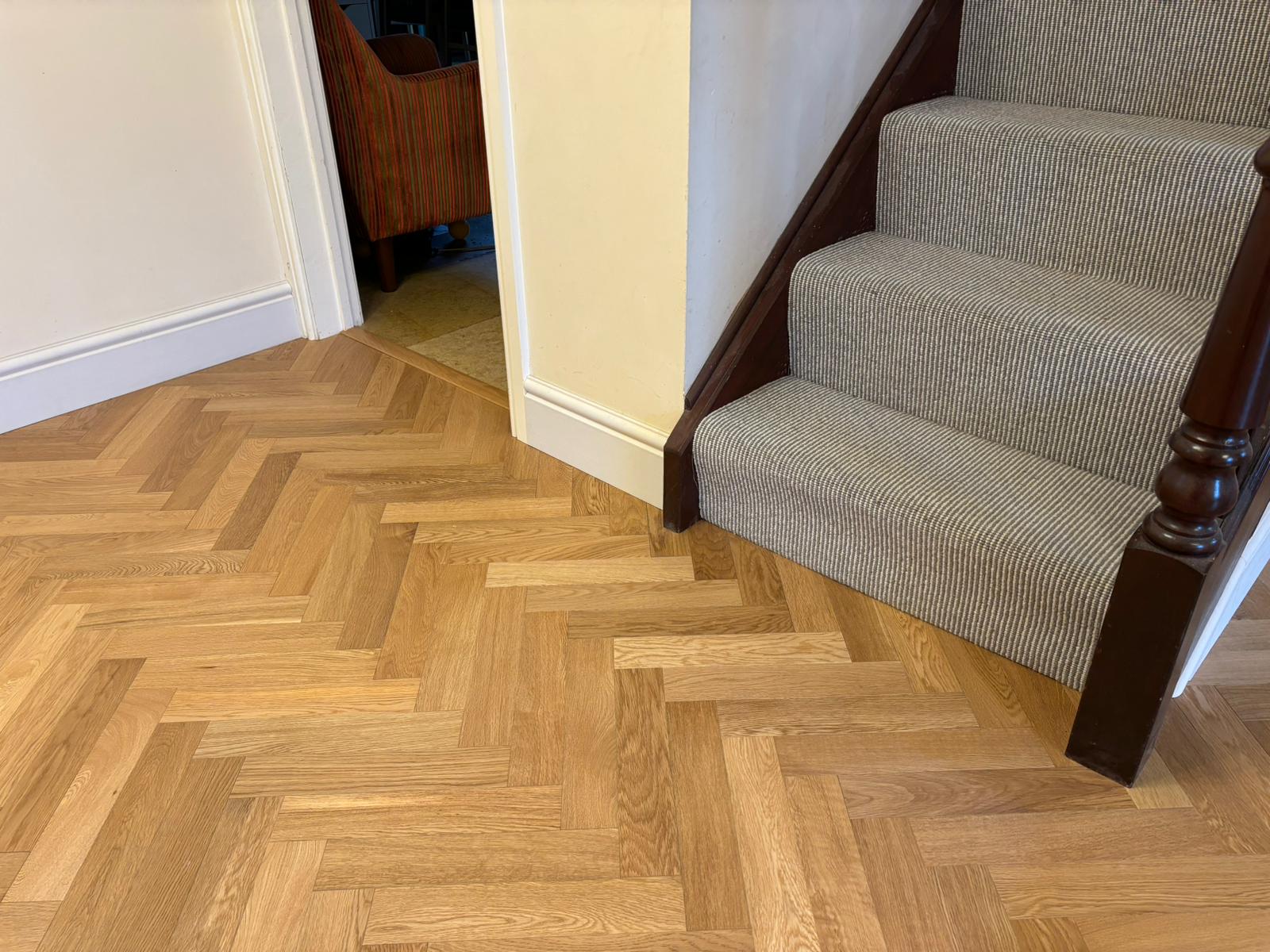 Select Oak Herringbone Parquet Flooring Supplied & Installed, Devizes