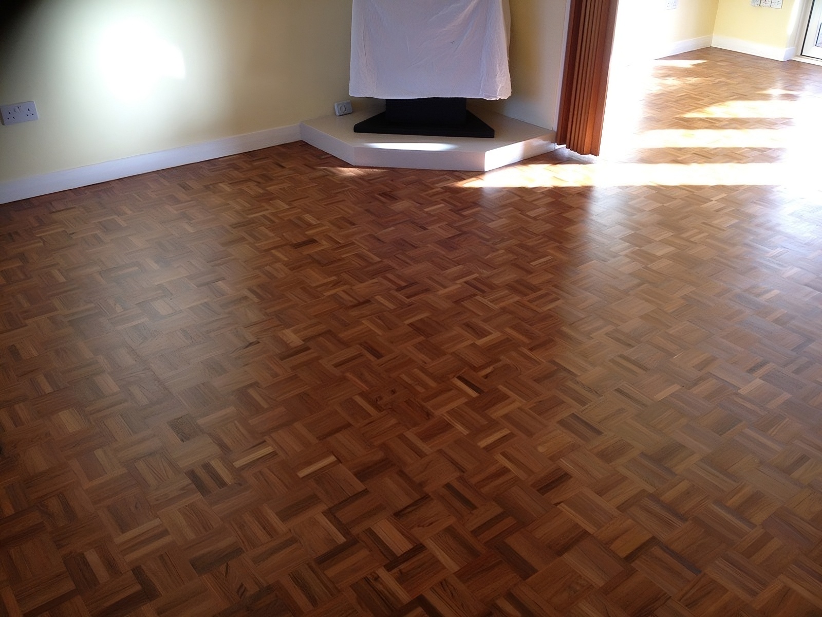 Parquet merbau mosaic restoration/sanding - Lymington