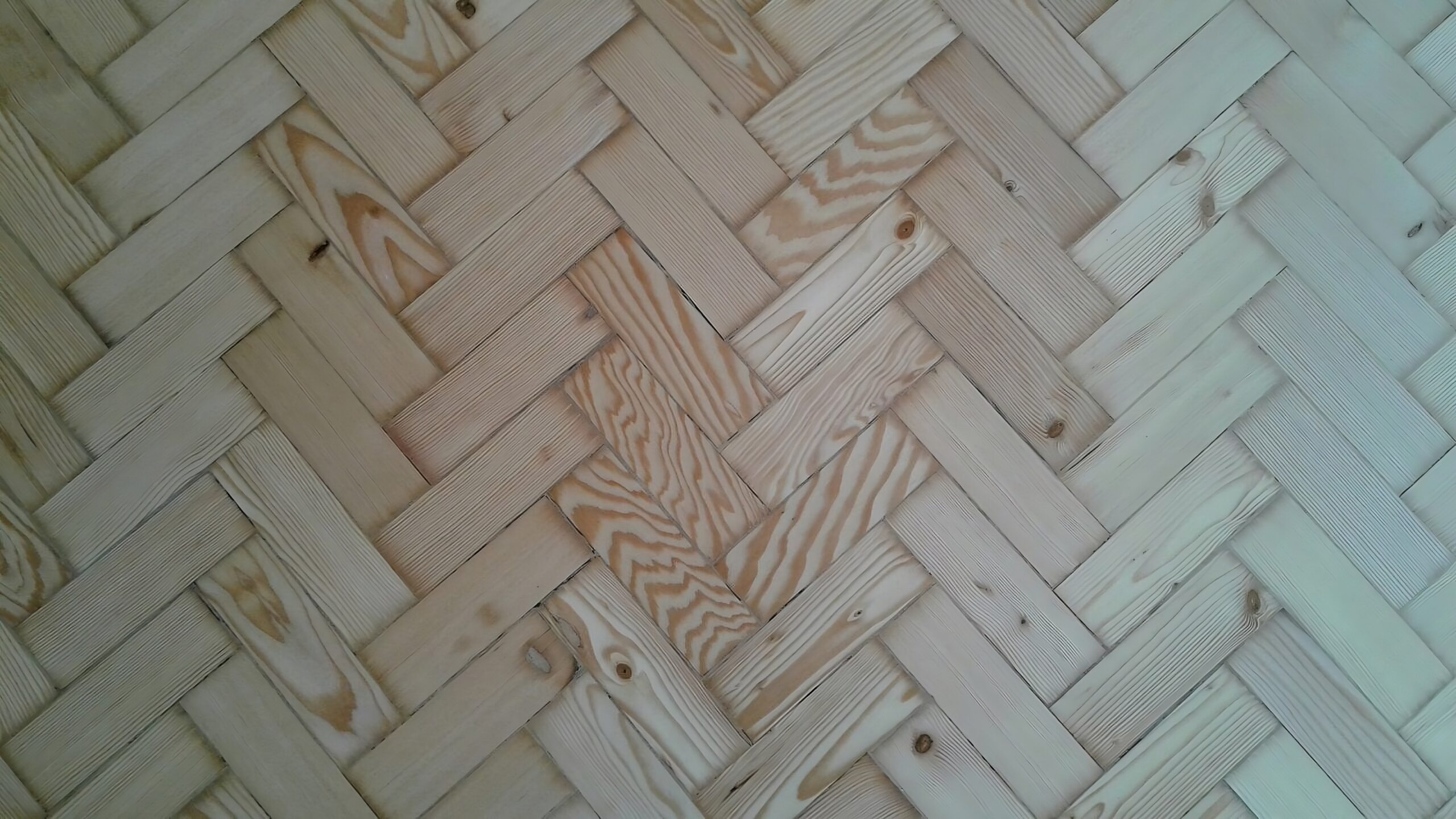 Reclaimed herringbone to match existing parquet pine installed sanded and repaired in Shaftesbury
